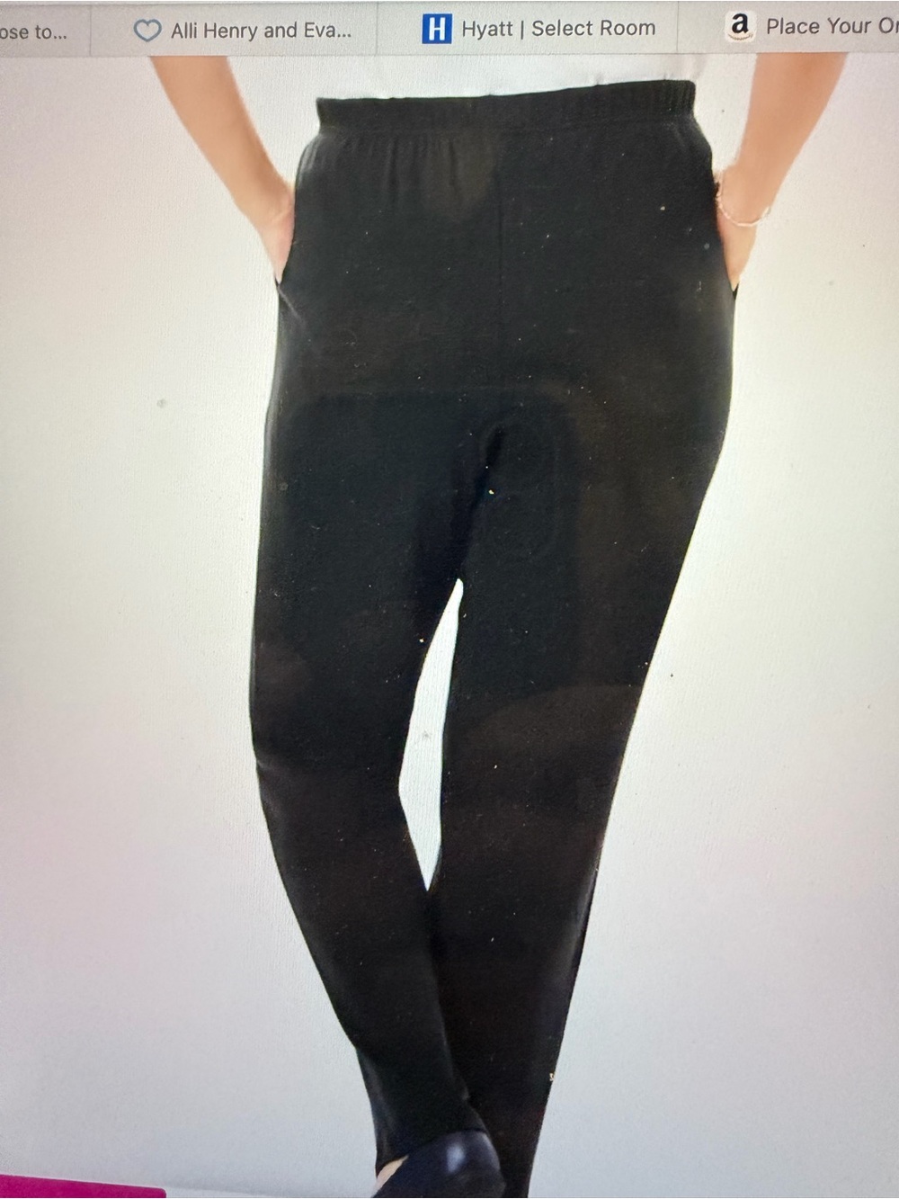Woman Within Black Pull-On Black Pants